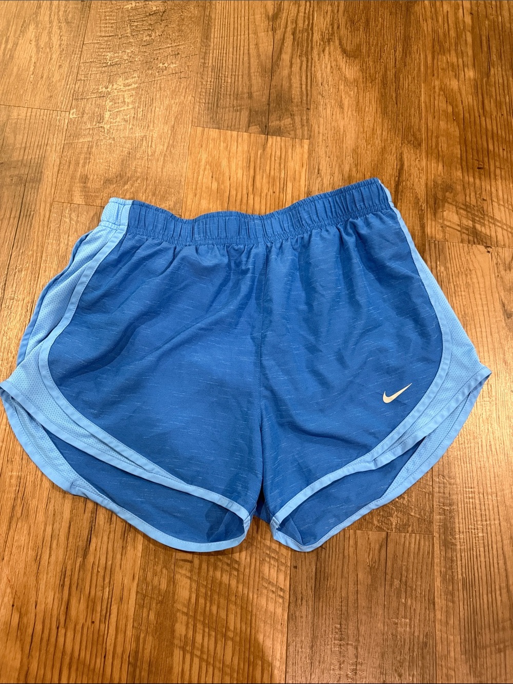 Nike Women's Two-Tone Blue Athletic Running Shorts lined Medium